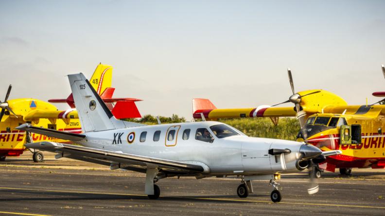 LA SÉCURITÉ CIVILE DE NÎMES SUR LE PÉLICANDROME DE LA BA 106