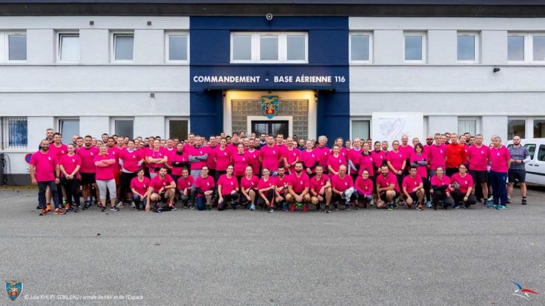 Les coureurs sur la BA 116, le 6 octobre 2022