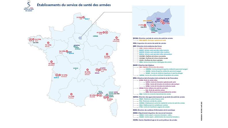 Carte des établissements du SSA