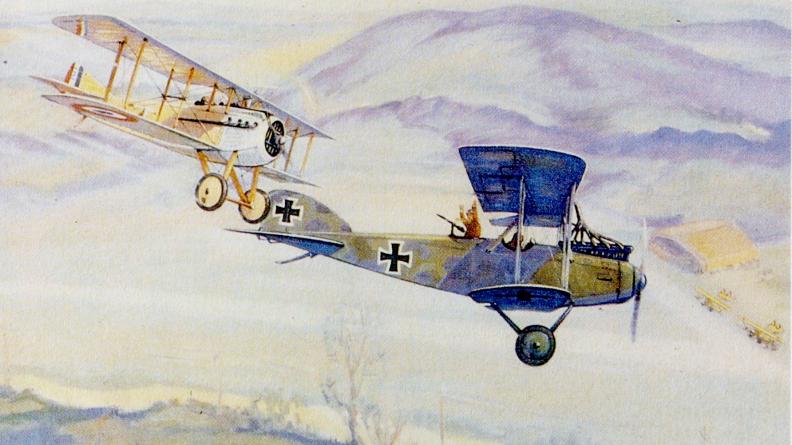 Spad XIII du capitaine Georges Guynemer contre un Fokker