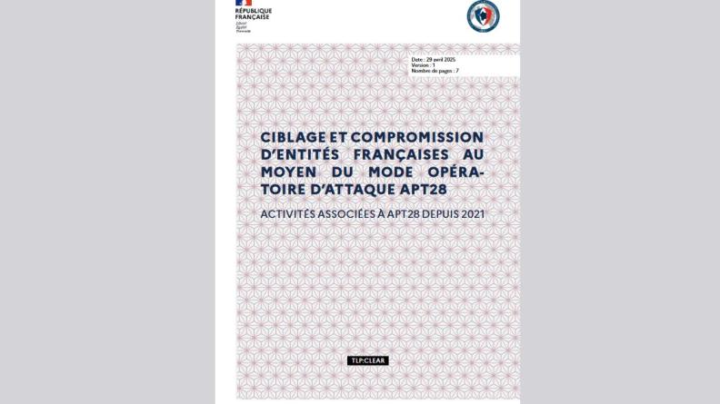Publication de l'ANSSI sur l'APT 28