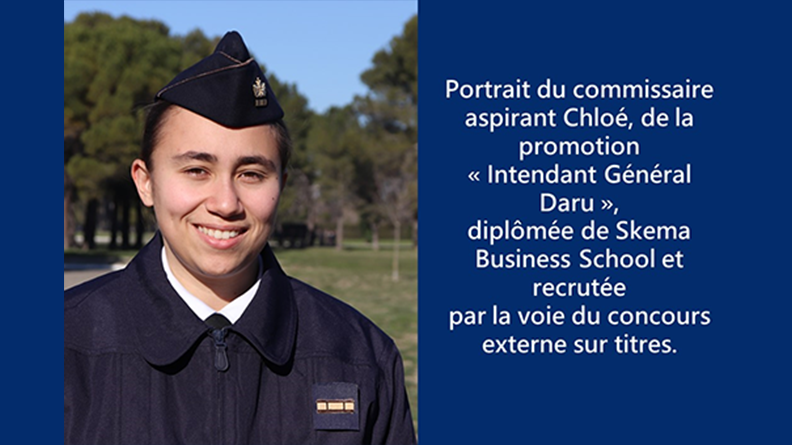 Portrait du commissaire aspirant Chloé, élève commissaire de carrière à l’école des commissaires des