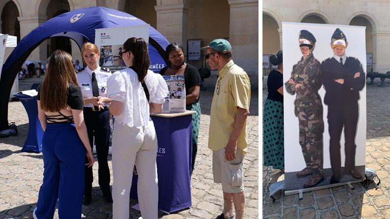 Le Commissariat des armées à la rencontre des Français dans la Cour d’Honneur de l’Hôtel national de