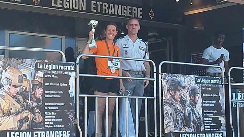 Des élèves participent à la course du 1er REC