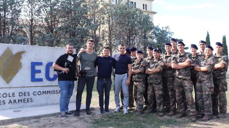 La promotion Intendant Général Daru en tournage avec Gérald Michiara