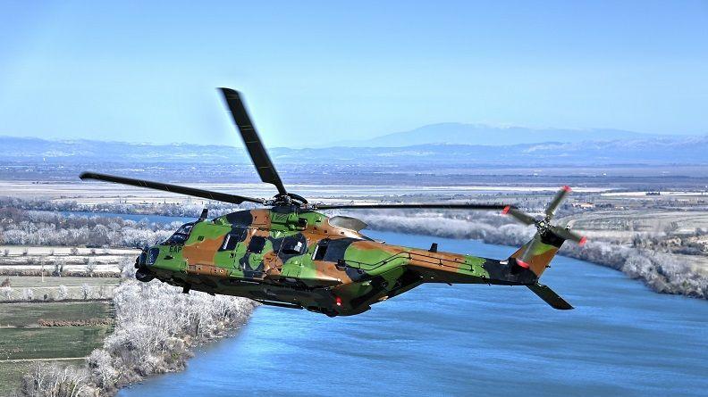 hélicoptère NH90 lors de l'essai SAF