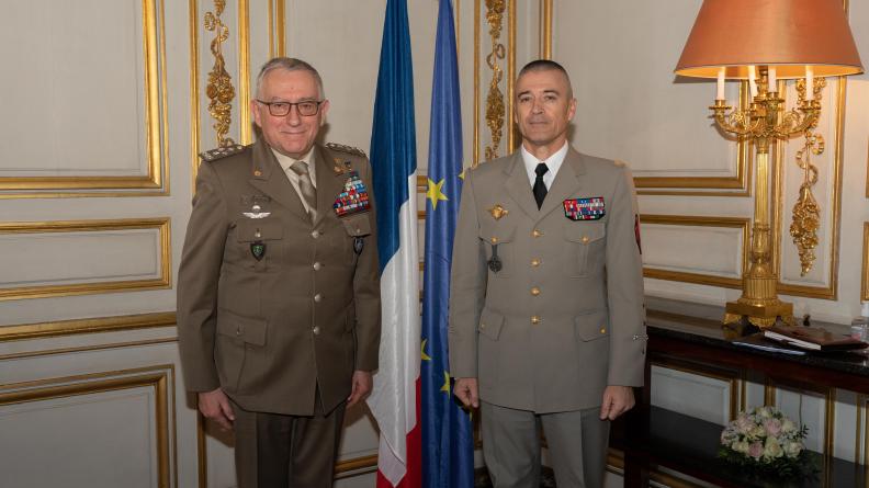 Le CEMA avec le général Graziano Président du comité militaire de l’Union Européenne 