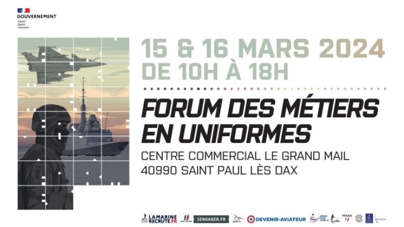 Affiche Forum des métiers en uniforme Affiche Forum des métiers en uniforme