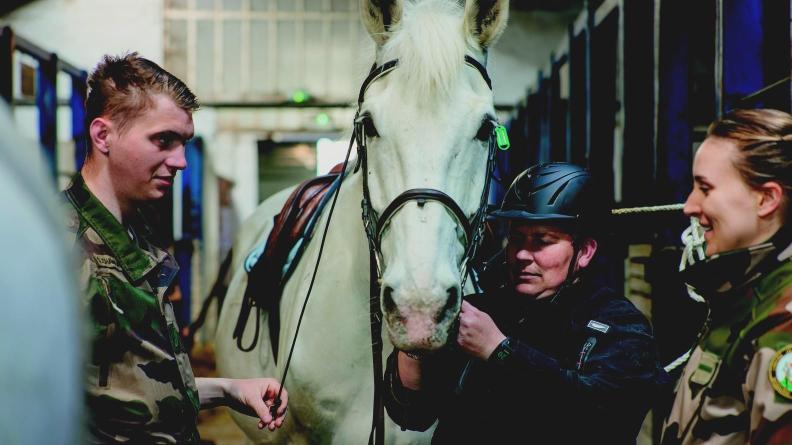 Equestrian sports, special support for injured people