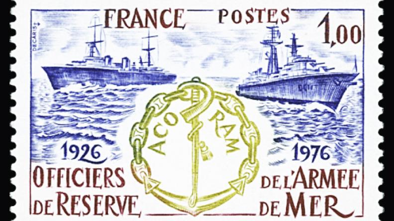 Timbre officiers de réserve de l'armée de mer