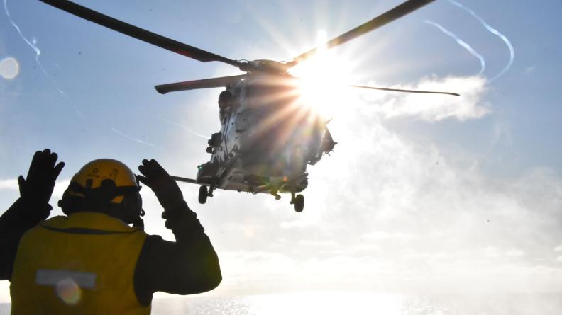 Manoeuvres aéronautiques pendant exercice Merlin