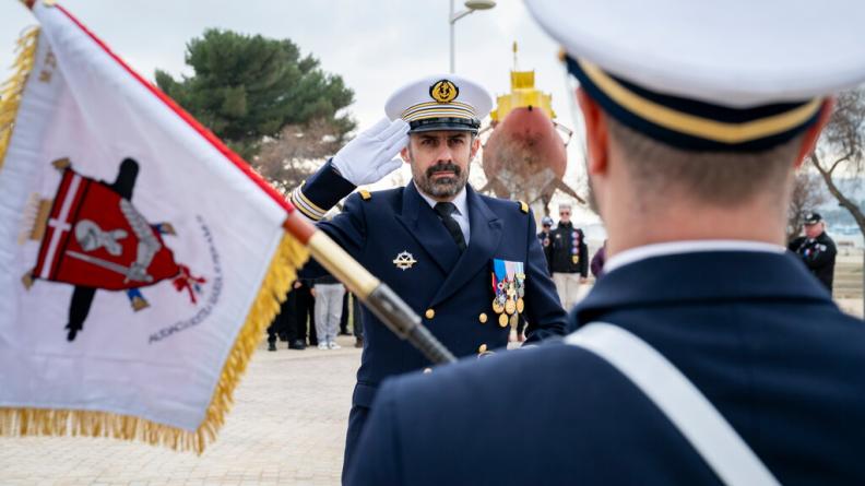 Prise de commandement du SNA Tourville équipage bleu