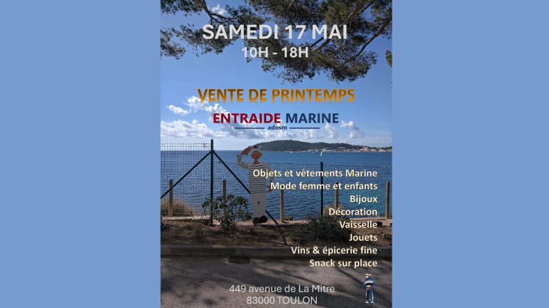 Ventes de printemps de l'Entraide Marine à Toulon Ventes de printemps de l'Entraide Marine à Toulon