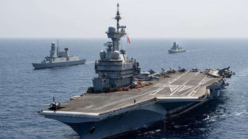 Exercice Varuna qui s'est déroulé pendant la mission CLEMENCEAU, en avril 2021.