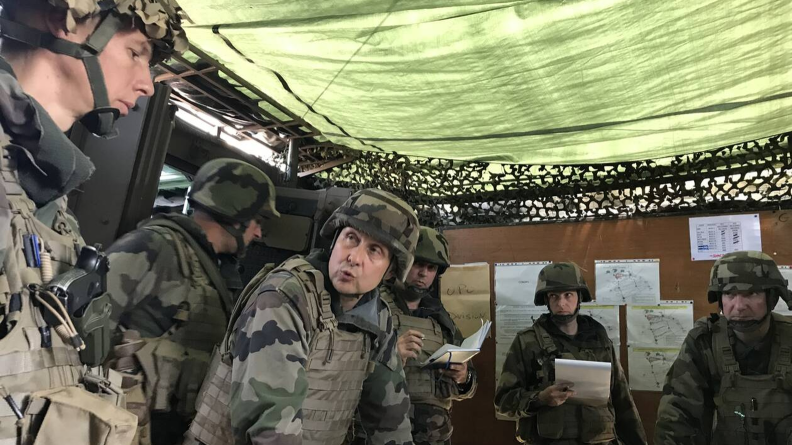 Le général Vincent Giraud lors de l’exercice Strasbourg, en mai 2022.