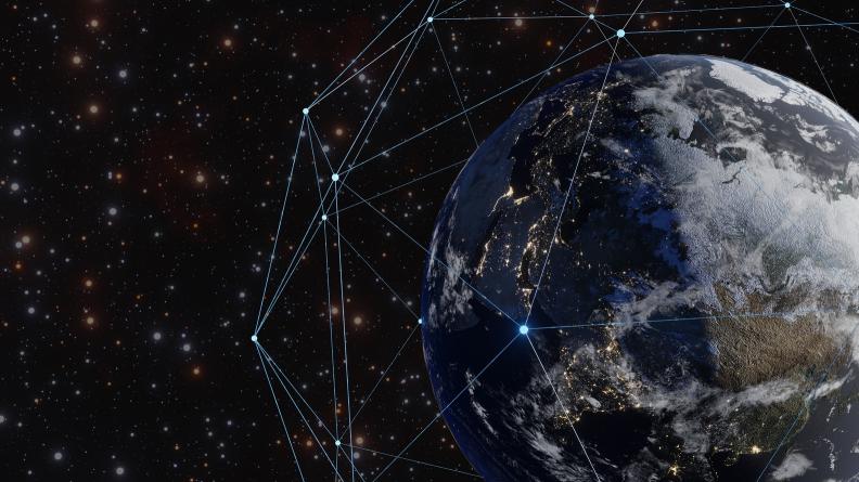 Illustration de satellites de communication