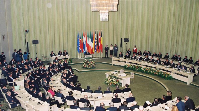 Signature du traité de Maastricht le 7 février 1992