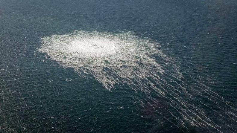 Le sabotage de Nord Stream en septembre 2022. 