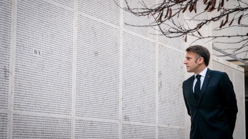 Le Président E.Macron au Memorial de la Shoah © Laurent Blevennec / Présidence de la République