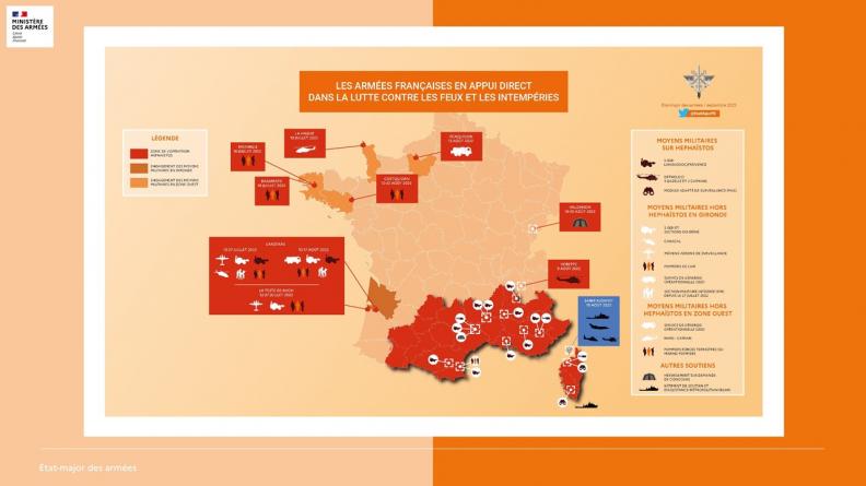 Les armées françaises en appui direct dans la lutte contre les feux et les intempéries