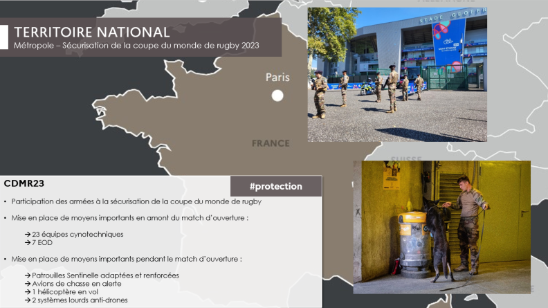 Point de situation des opérations du jeudi 7 septembre au mercredi 13 septembre 2023