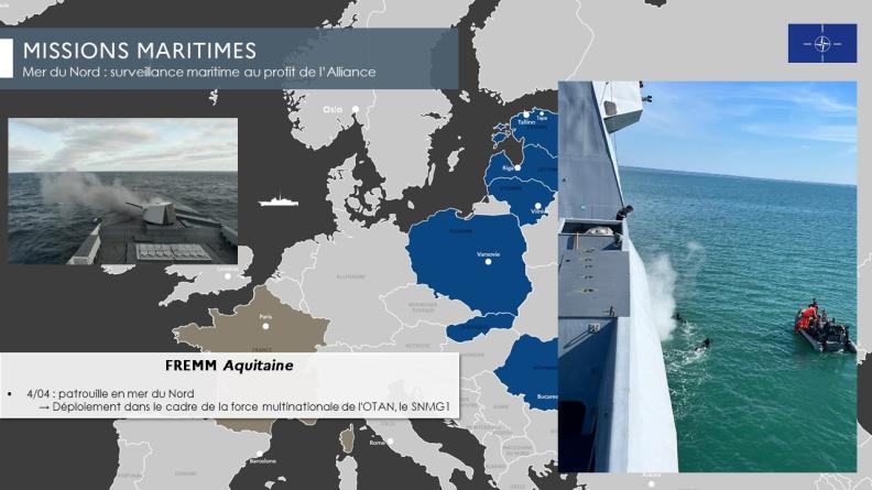 Mer du Nord : surveillance maritime au profit de l’Alliance