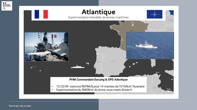 Expérimentation interalliée de drones maritimes