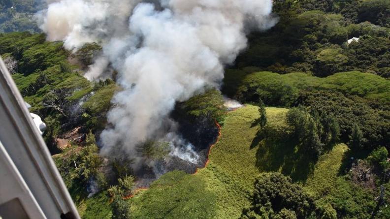 La Flottille 35 F engagée dans la lutte contre un incendie à Tahiti