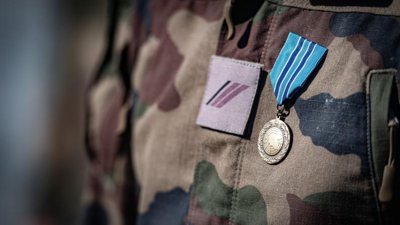 Remise de la médaille commémorative estonienne aux militaires français