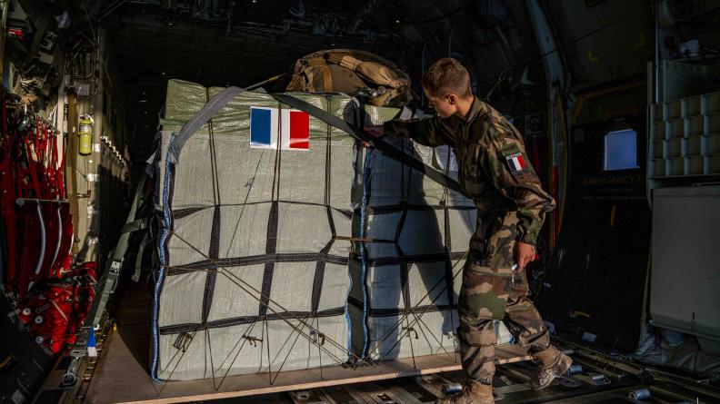 Gaza - Livraison par air de fret humanitaire