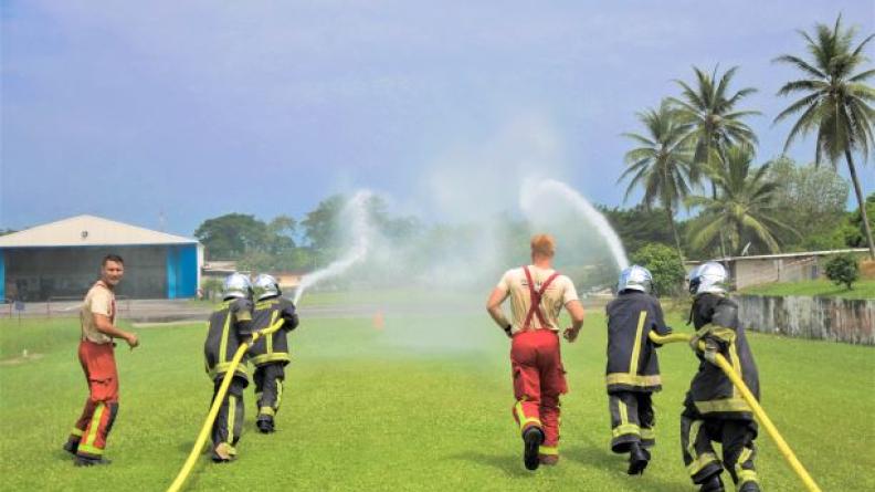 DLIA – G - Entraînement conjoint avec les pompiers gabonais