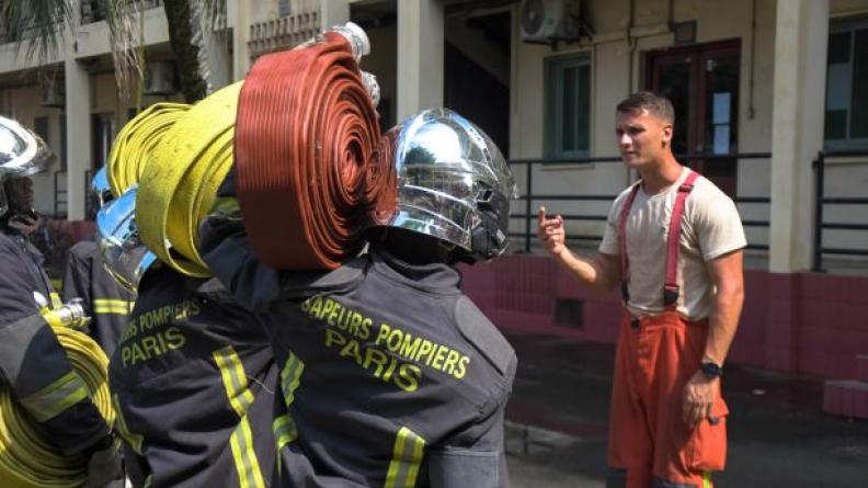 DLIA – G - Entraînement conjoint avec les pompiers gabonais