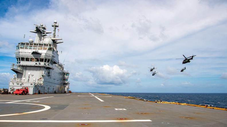 FAA – JEANNE D’ARC 25 : Manœuvres amphibies et aéromaritimes dans les Caraïbes 