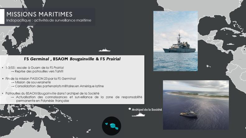 Indopacifique : activités de surveillance maritime 
