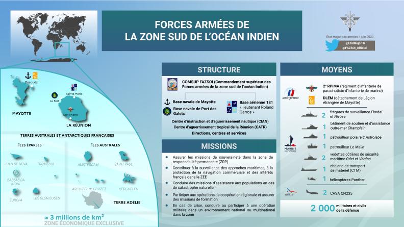 Forces armées dans la zone sud de l'océan Indien