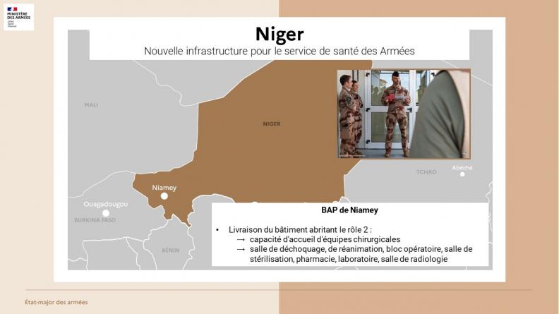 Niger : nouvelle infrastructure opérationnelle pour les unités du Service de santé des Armées