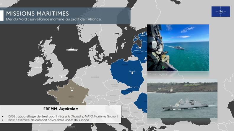 Mer du Nord : surveillance maritime au profit de l’Alliance