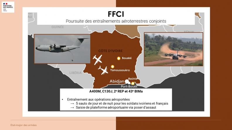 Poursuite des entraînements aéroterrestres conjoints