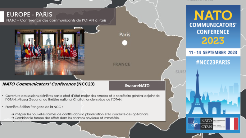 Point de situation des opérations du jeudi 7 septembre au mercredi 13 septembre 2023