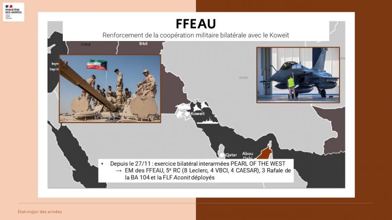 Renforcement de la coopération militaire bilatérale avec le Koweït