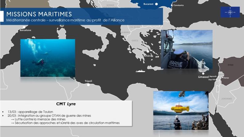 Méditerranée centrale : surveillance maritime au profit de l’Alliance