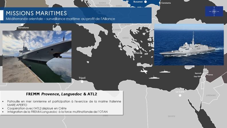 Méditerranée orientale – surveillance maritime au profit de l'Alliance