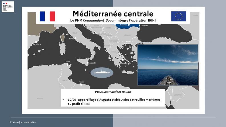 Le PHM Commandant Bouan intégré à l’opération IRINI 