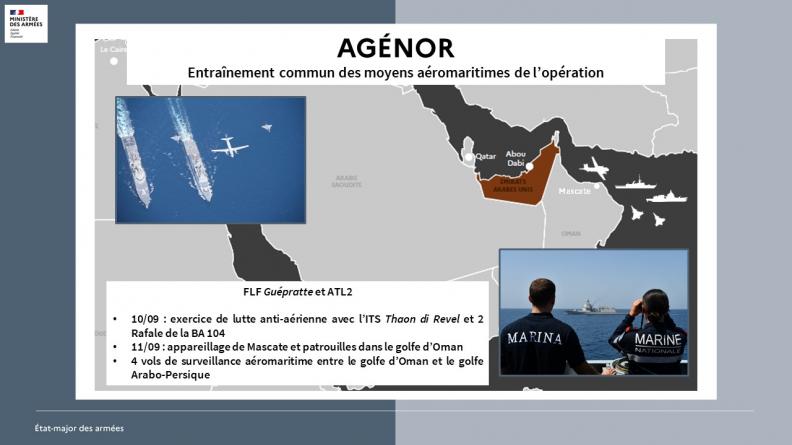 Entraînement commun des moyens aéromaritimes de l’opération