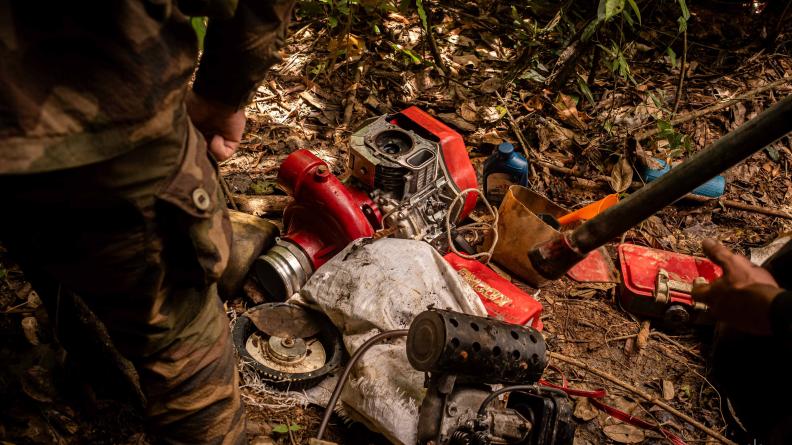 FAG - Lutte contre l’orpaillage illégal : opération PEKIN dans le Sud-Ouest de la Guyane 