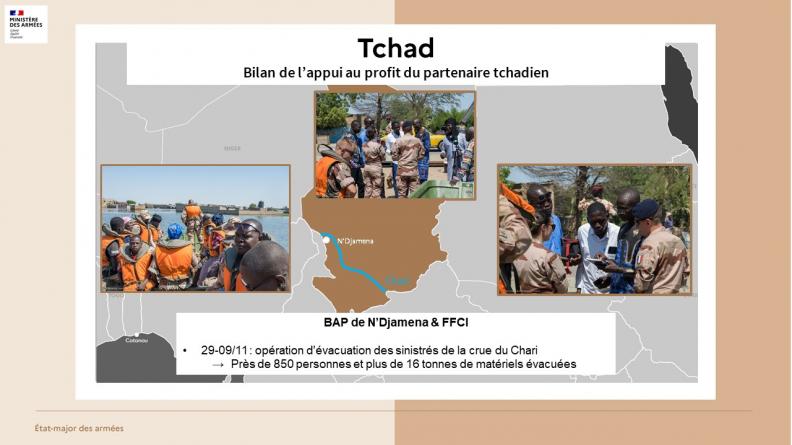 Bilan de l’appui au profit du partenaire tchadien