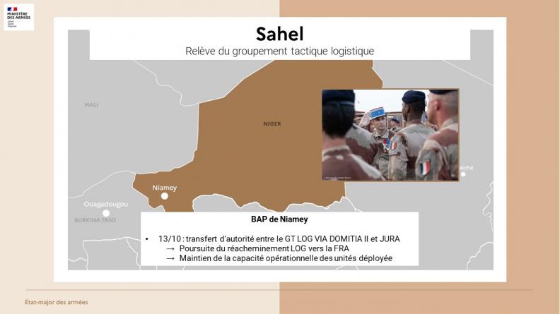 Relève du groupement tactique logistique