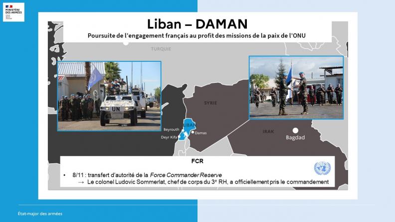 Poursuite de l’engagement français au profit des missions de la paix de l’ONU 