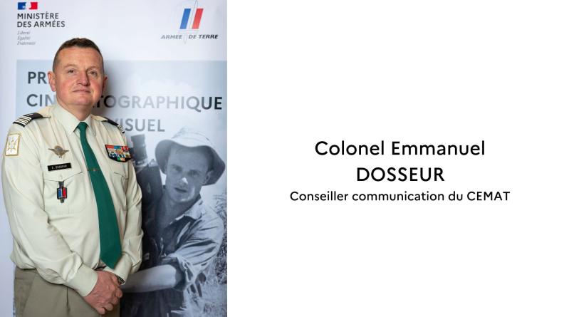 Colonel Emmanuel DOSSEUR, Conseiller communication du CEMAT
