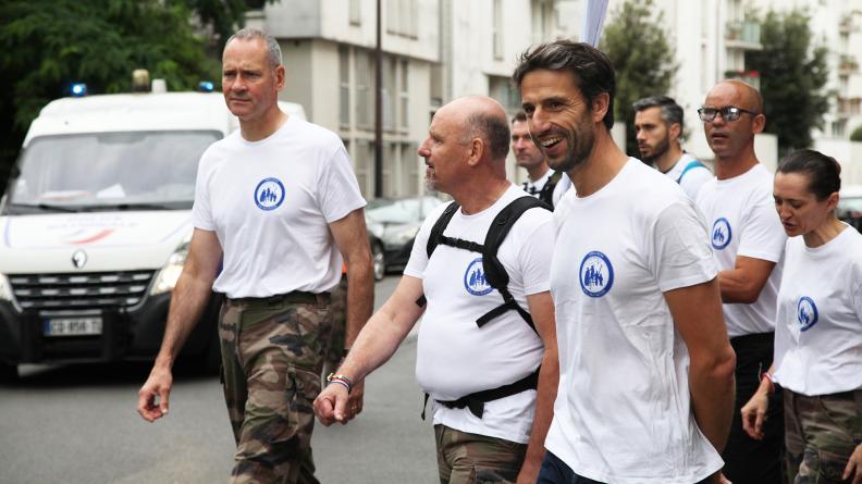 Départ de la marche-course